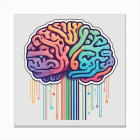 Colorful Brain 32 Canvas Print