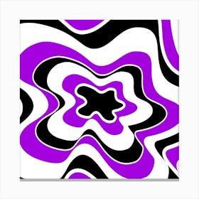 Purple And Black Swirls Canvas Print