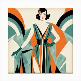 Deco Woman Canvas Print