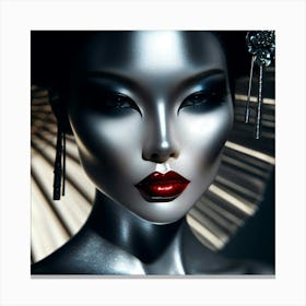 Geisha Creative Illustration Artwork 6 Canvas Print