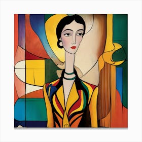 Contemporary Artwork Inspired By Amadeo Modigliani (9) Canvas Print