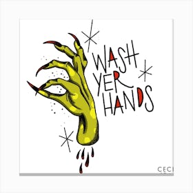 Wash Your Hands Square Canvas Print