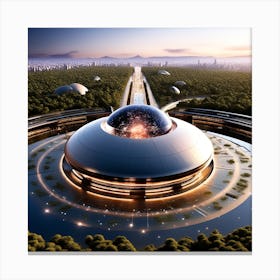 Futuristic City 161 Canvas Print