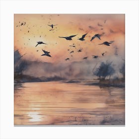 A Watercolor Ballet Canvas Print