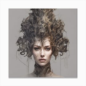 Woman'S Head Canvas Print