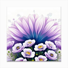 Purple Flowers Canvas Print