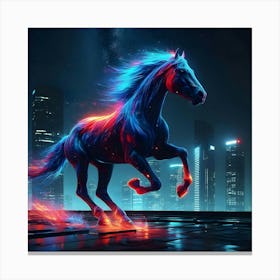 Futuristic Horse 1 Canvas Print