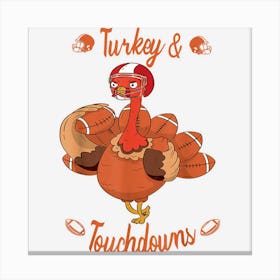 Usa American Football Thanksgiving Pumpkin Canvas Print