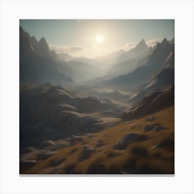 Landscape Of Mountains 1 Canvas Print