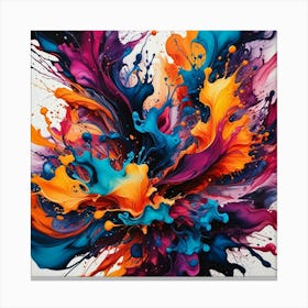 Colorful Splash 1 Canvas Print