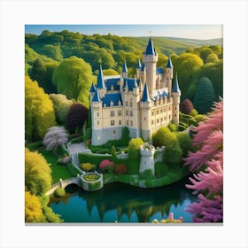 Castle In The Forest Canvas Print