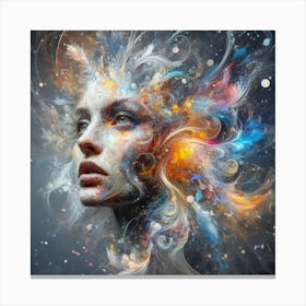 Abstract Of A Woman'S Face Canvas Print