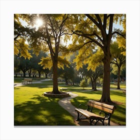 Park In The Sun Canvas Print