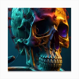 Skull wallpaper Canvas Print