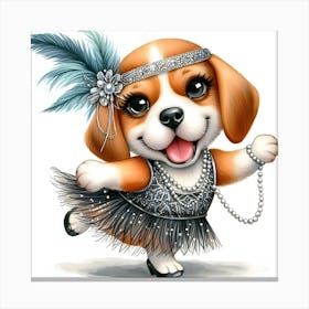 Beagle Dancer 1 Canvas Print