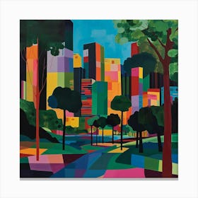 Abstract Park Collection Hangang Park Seoul 4 Canvas Print