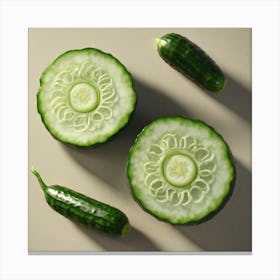 Sliced Cucumbers 3 Canvas Print