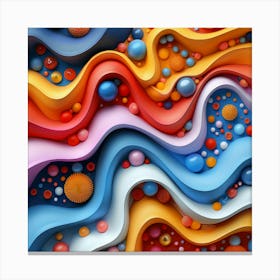 3d Abstract Art Canvas Print