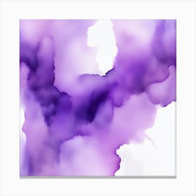 Beautiful lavender lilac abstract background. Drawn, hand-painted aquarelle. Wet watercolor pattern. Artistic background with copy space for design. Vivid web banner. Liquid, flow, fluid effect. Canvas Print