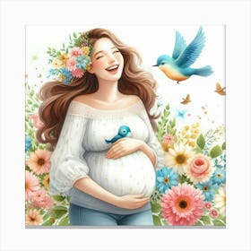 Happy Mother's Day Motherhood Canvas Print
