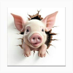 Pig In A Hole Canvas Print