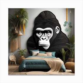 Gorilla Bohemian Wall Art 1 Canvas Print
