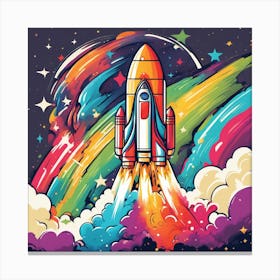 Space Rocket Canvas Print