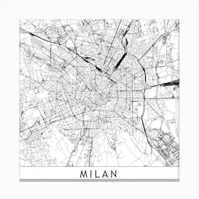 Milan Map  I Canvas Print