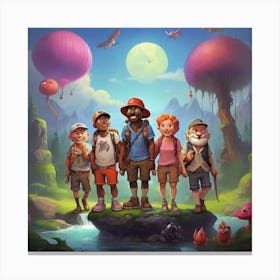 Adventure In The Forest art Canvas Print