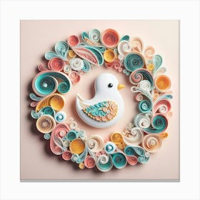 Quilling Bird Canvas Print