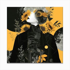 Woman With Sunflowers Canvas Print