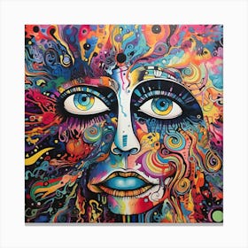 Psychedelic Woman Canvas Print