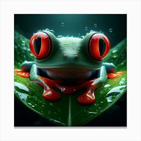 Frog With Red Eyes Canvas Print
