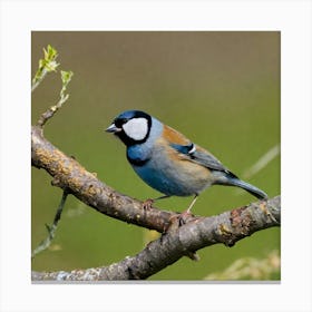 Bird Natural Wild Wildlife Tit Sparrows Sparrow Blue Red Yellow Orange Brown Wing Wings 2023 11 26t105243 Canvas Print