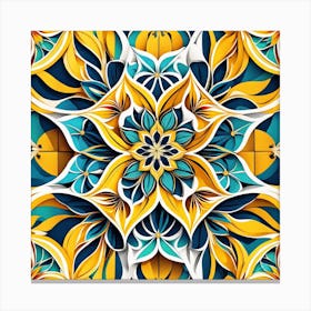 Abstract Floral Pattern 1 Canvas Print