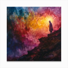 Man On A Mountain Canvas Print