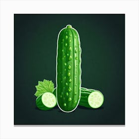 Cucumber Letter L Canvas Print