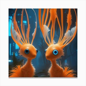 Two Sea Creatures Canvas Print