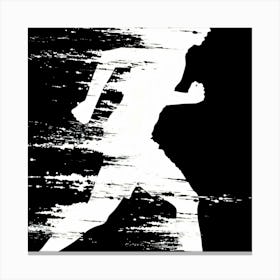 Silhouette Of A Runner 3 Canvas Print