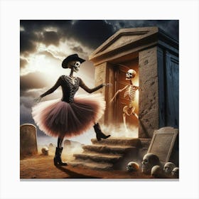 Skeleton Dancer 4 Canvas Print