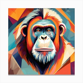 Abstract modernist Orangutan Canvas Print