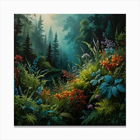 Forest In The Mist Canvas Print