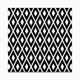 Black And White Diamond Pattern Canvas Print