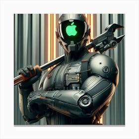 Soldier Holding An Apple 1 Canvas Print