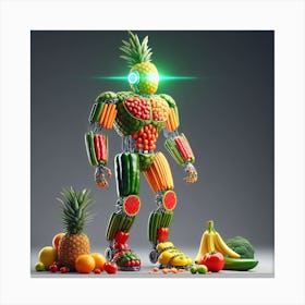 Robot of fruits 2 Canvas Print