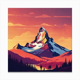 Sunset Mountain Canvas Print