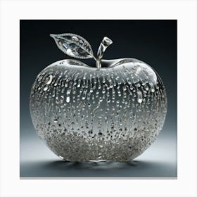 Apple With Raindrops 1 Canvas Print