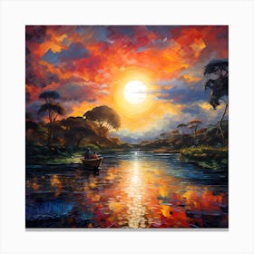 Tropical Dreamscapes: Paintbrush Symphony Canvas Print