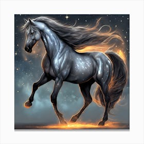Horse In The Night Sky 1 Canvas Print