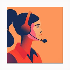 Call Center Worker 1 Canvas Print